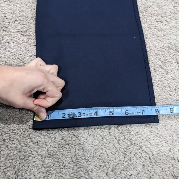 Betabrand Straight-Leg Classic Dress Pant Yoga Pants In Navy Size Large - Picture 11 of 11